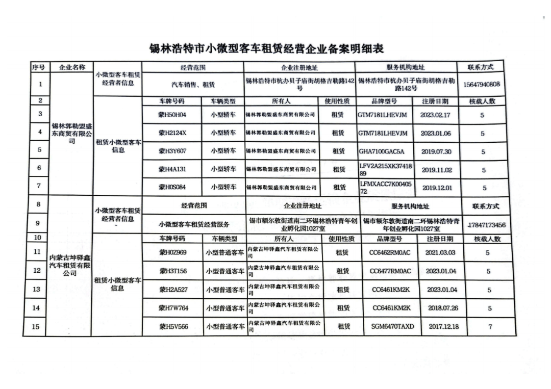 小微型客车租赁新增车辆备案表示范文本解析与下载指南